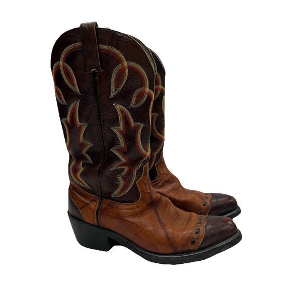 Durango Shoes - Durango Boots Womens Size 6.5 EE Tan Brown Toe Rodeo Cowboy Western Soft Leather